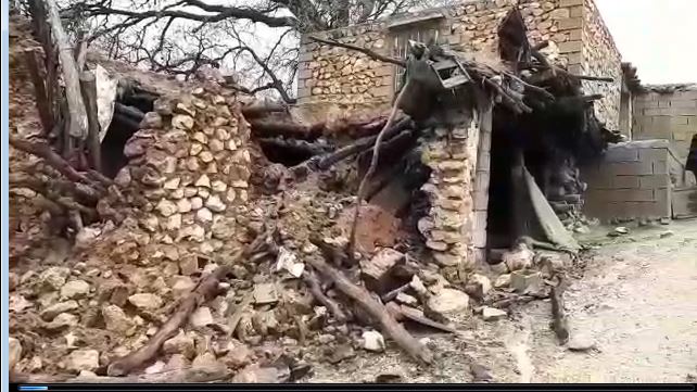 تخریب چند منزل مسکونی و طویله در محمدآباد بویراحمد