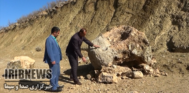 ریزش کوه در کمربندی شمالی شهر دیشموک