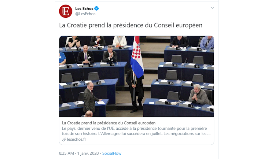 کرواسی رییس دوره ای اتحادیه اروپا شد