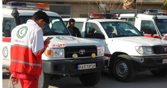 پوشش امدادی امدادگران یزدی در مراسم تشییع سپهبد شهید سلیمانی