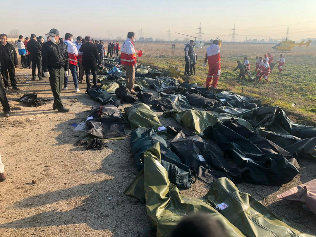 انتقال اجساد سقوط هواپیما به پزشکی قانونی