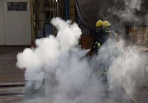 مانور مقابله با آتش سوزی در نیروگاه شهید رجایی قزوین