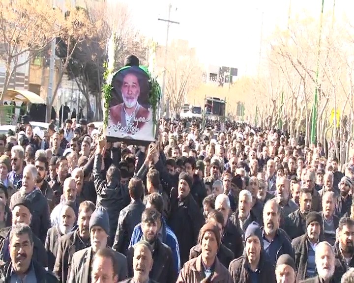 تشییع و خاکسپاری امام جمعه موقت شهر درچه