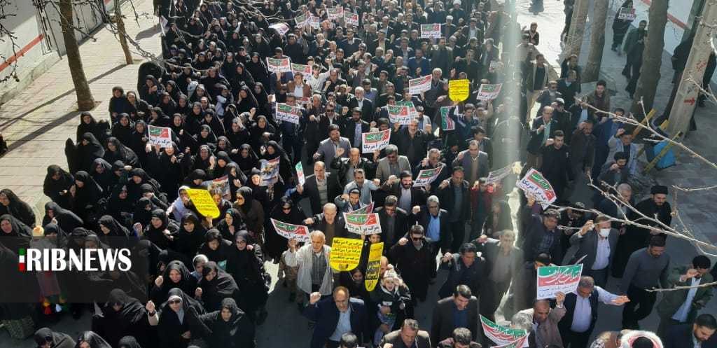 حضور پر شور مردم یاسوج در راهپیمایی اقتدار نظام اسلامی