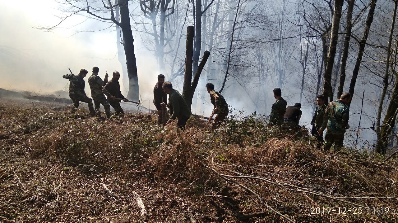 مهار آتش سوزی جنگل های سیاهکل