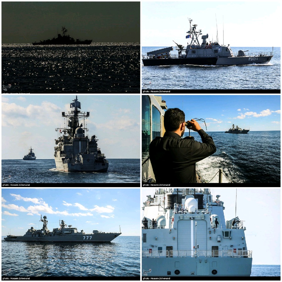 سومین روز رزمایش مرکب دریایی ایران، روسیه و چین