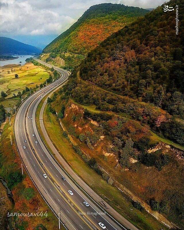 عکسی تماشایی از بزرگراه شمال