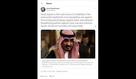 رژیم سعودی عامل اصلی بی ثباتی در جهان عرب است