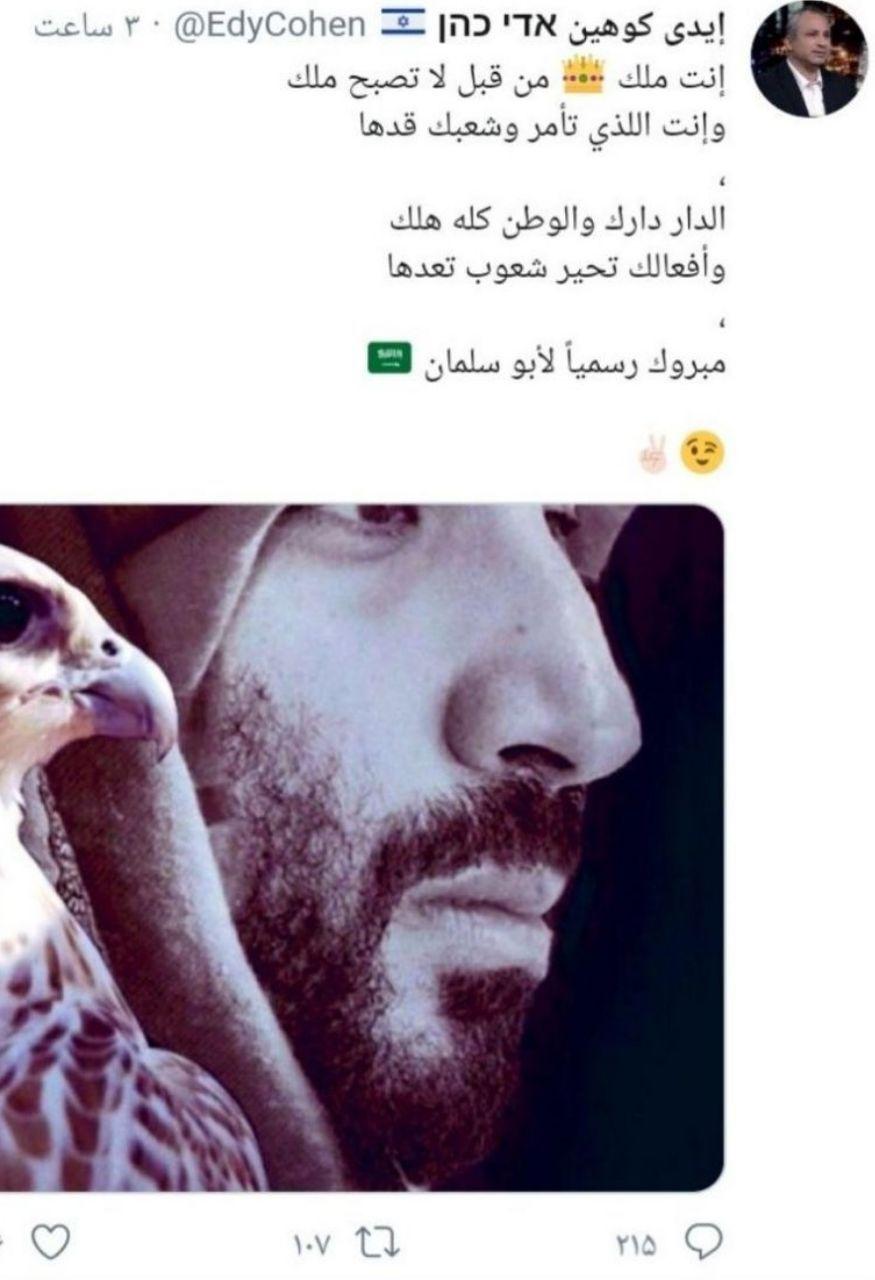 کارشناس صهیونیست پادشاهی محمد بن سلمان را تبریک گفت!