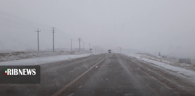 مسدودی بزرگراه زنجان – قزوین بعلت بارش برف