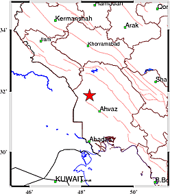 زمین لرزه در شهرالوان شوش