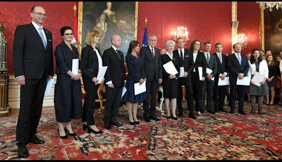 برگزاری مراسم تحلیف دولت جدید اتریش