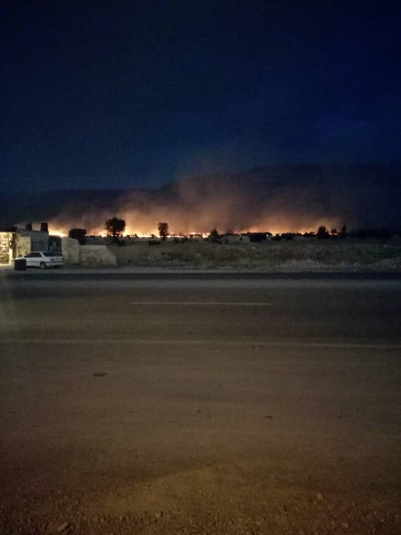 آتش سوزی در ۷۰ هکتار از مزارع کازرون