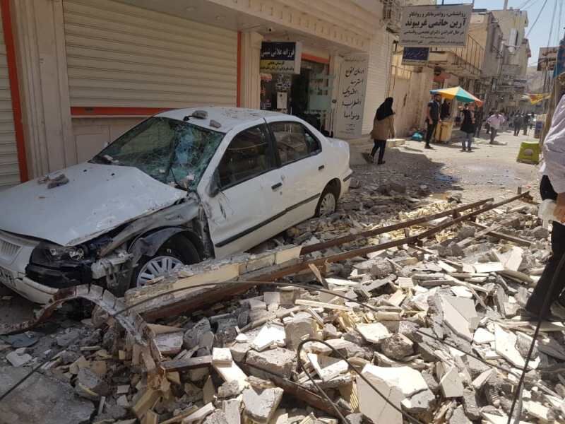 خسارت زلزله به تاسیسات آبفار مسجدسلیمان