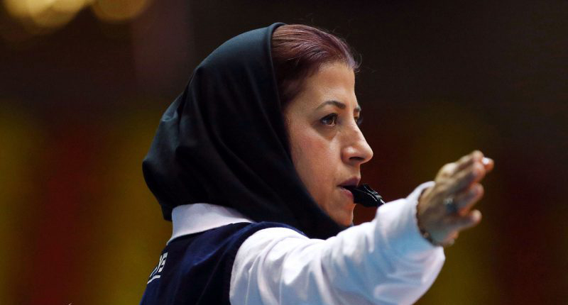 قضاوت بانوی ایرانی در مسابقات والیبال قهرمانی آسیا