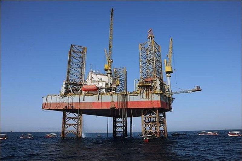 حفاری یک حلقه چاه نفتی در آب‎های خلیج فارس