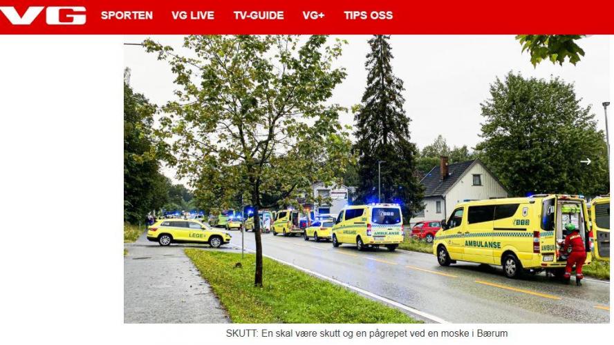 وقوع تیراندازی در مسجدی در نروژ