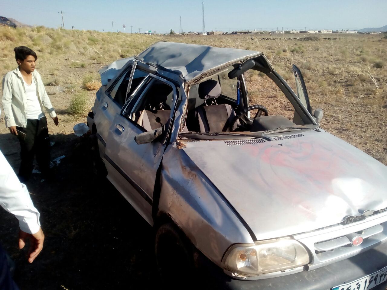 5 مجروح در وازگونی خودرو در محور بجستان -فردوس