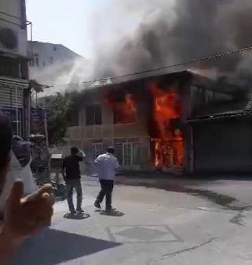 آتش سوزی در آستارا