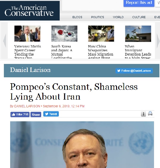 پمپئو بی شرمانه درباره ایران دروغ می گوید