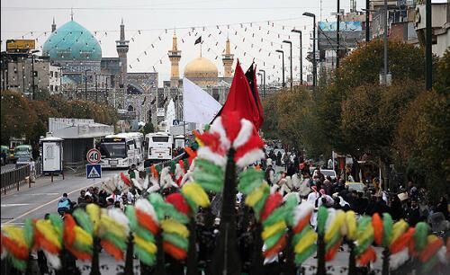 شور حسینی  در مشهد الرضا، روز تاسوعا