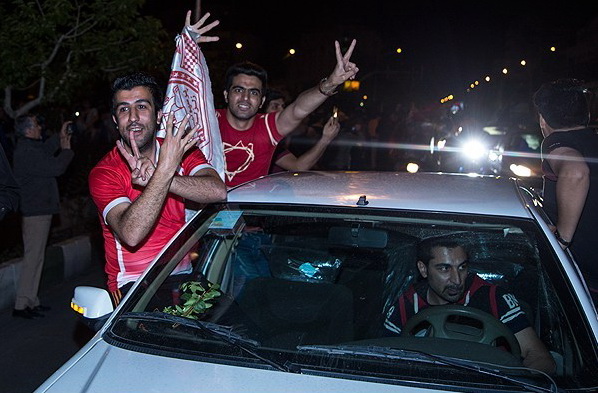 خوشحالی پرسپولیسی‌های شیراز پس از برد در شهرآورد