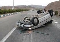 یک کشته در واژگونی سواری پژو پارس در محور دلیجان - محلات