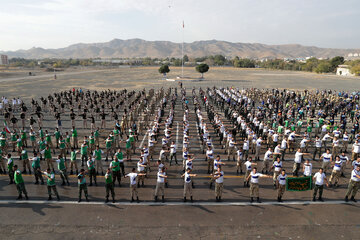 همایش ورزش صبحگاهی مشترک نیروهای مسلح مستقر در مشهد