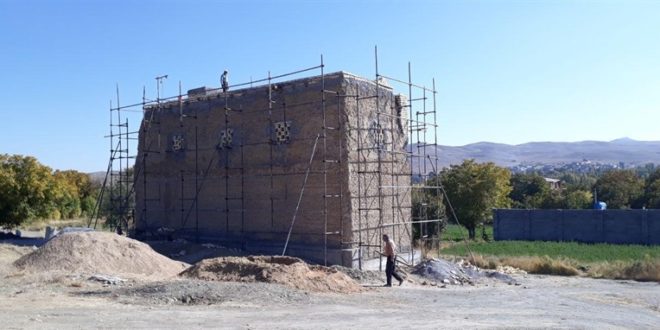 آغاز عملیات مرمت برج کبوترخانه خسروی در روستای قودجان