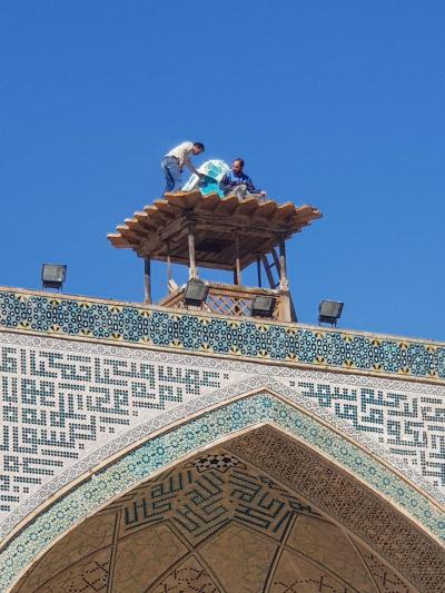 آغاز مرمت ماذنه ایوان استاد مسجد جامع عتیق اصفهان