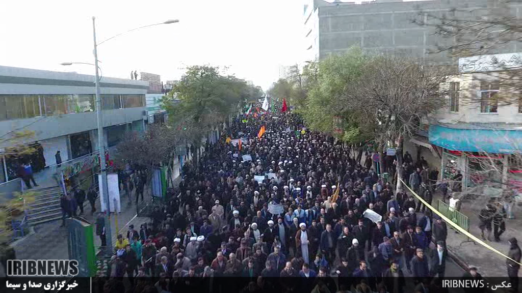 راهپیمایی مردم اردبیل در محکومیت آشوبگران