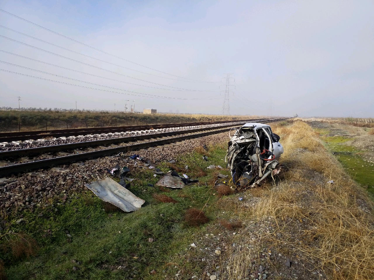 2 کشته در برخورد قطار با پراید در ابیک