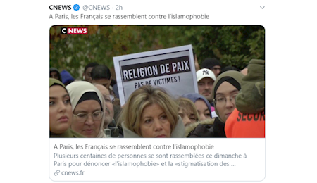 تجمع فرانسوی ها در اعتراض به اسلام هراسی