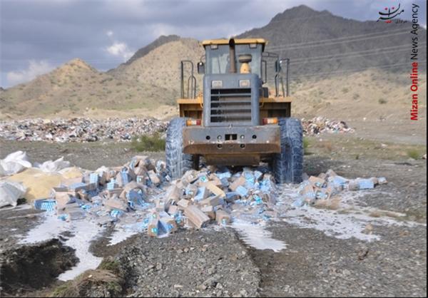 معدوم سازی 2500 کیلوگرم لبنیات صنعتی فاسد در تربت جام