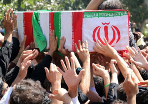 تشییع جانباز شهید دوران در شیراز