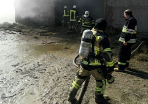 آتش گرفتن ۸۵ تن علوفه در تاکستان