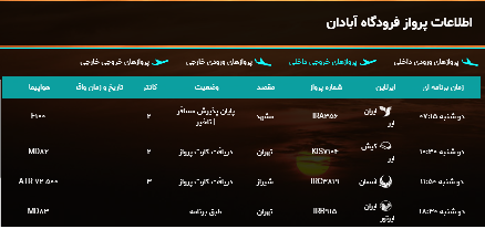 تاخیر در پروازهای آبادان