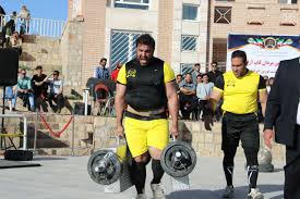 مسابقات قهرمانی قوی ترین مردان سبزوار در شهر روداب