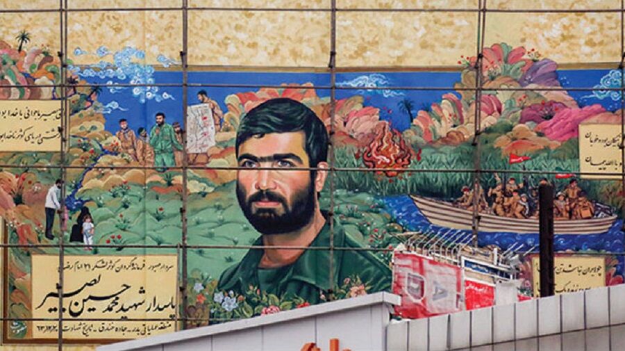 رونمایی از 7 دیوارنگاره از تصویر شهدا در مشهد