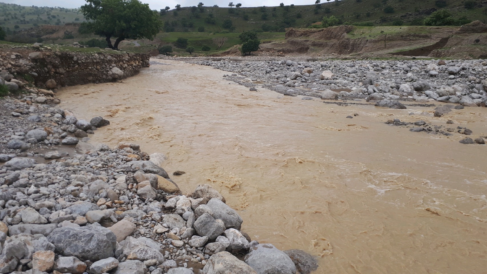 خسارت سیل در باشت در بارندگی اخیر