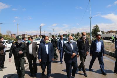 بازدید سرزده استاندار از پست های مراقبت ورودی شهر کرمان