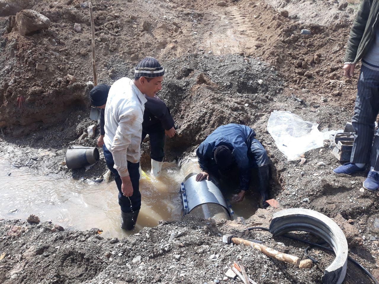 خسارت 40 میلیون ریالی شهرداری بردسکن به خط انتقال آب شهر