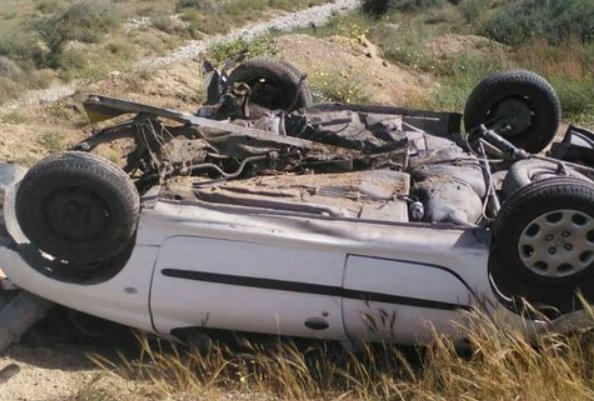 واژگونی خودرو در محور جهرم-شیراز