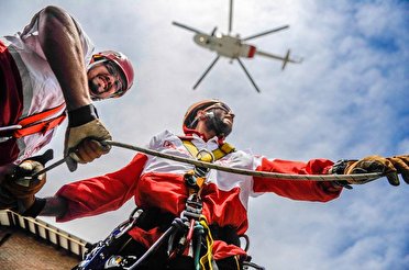 نجات ۴ کوهنورد در ارتفاعات بیستون
