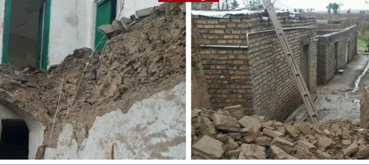 بارش باران و تخریب منزل مسکونی در نیازآباد خواف