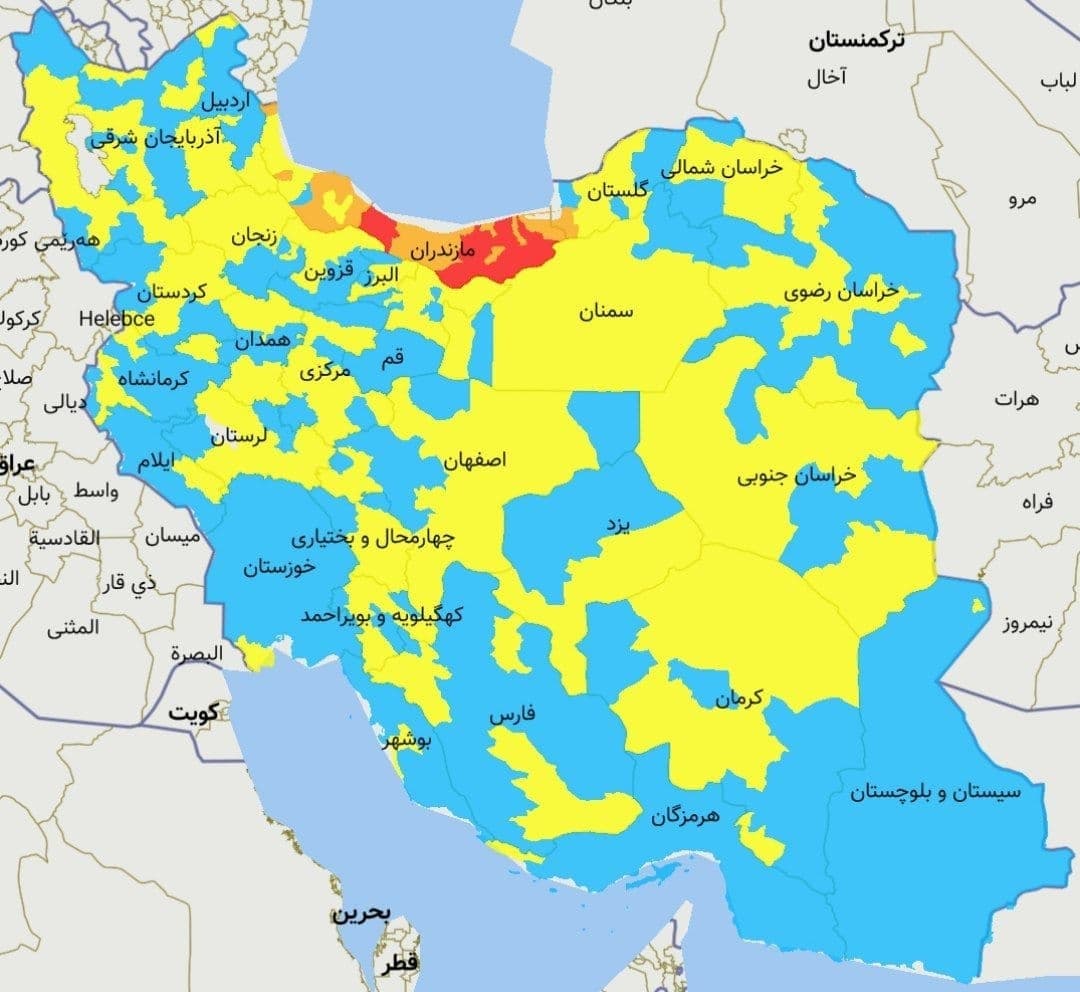 ۹ شهرستان استان بوشهردر وضعیت آبی قرار دارند