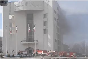 آتش سوزی ساختمان شهرداری