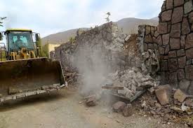تخریب ۳۲ بنای غیرمجاز در اراضی کشاورزی مشهد