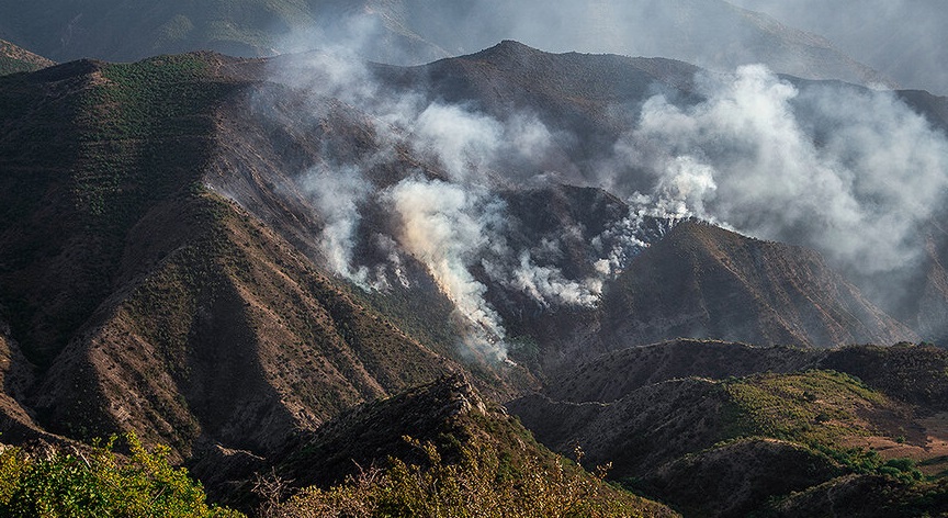 مهار آتش سوزی در منطقه حفاظت شده ارسباران