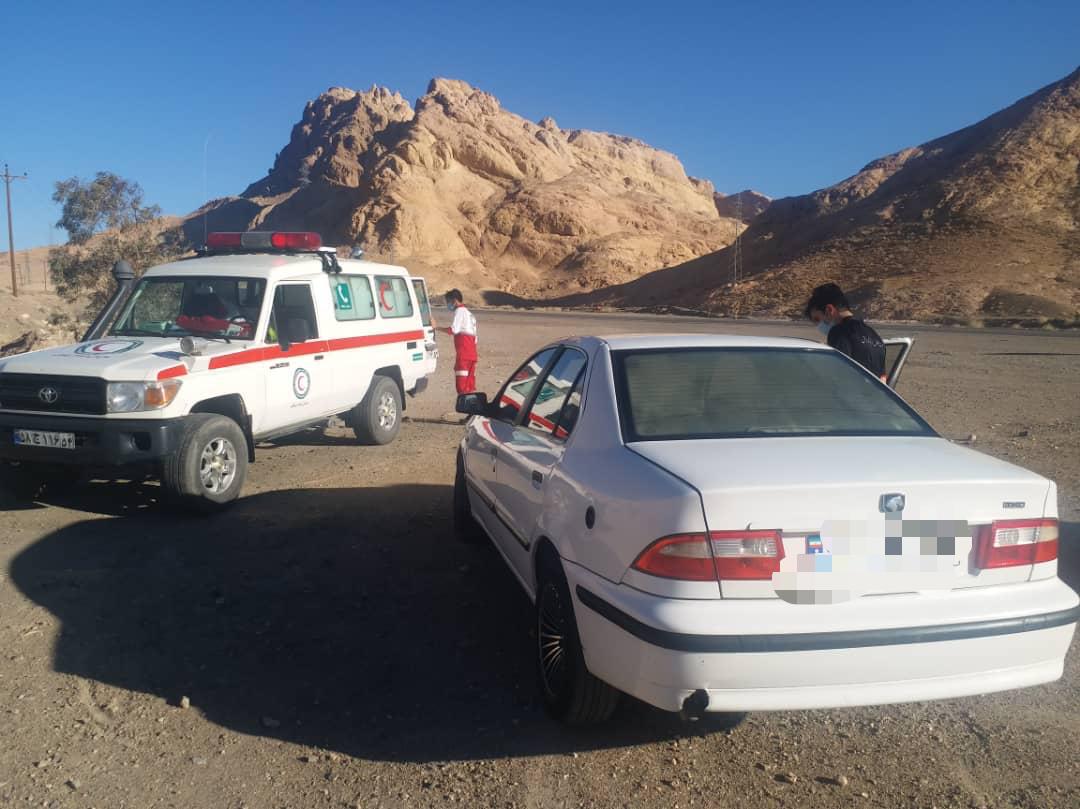 نجات جان راننده در محور بافق - بهاباد